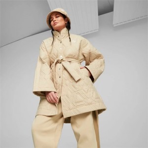Abrigos Puma LUXE SPORT T7 Robe Mujer Marrom Claro | 34718-UFKX