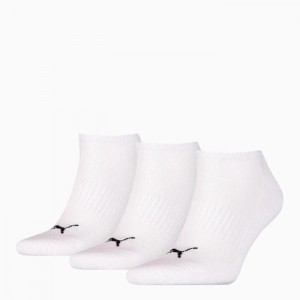 Calcetines Puma Cushioned Sneaker Socks 3 pack Mujer Blancos | 61724-URFL