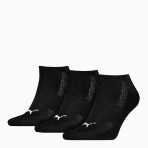 Calcetines Puma Cushioned Sneaker Socks 3 pack Mujer Negros | 86972-CYES