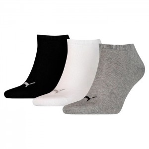 Calcetines Puma Trainer Socks 3 Pack Mujer Grises Blancos Negros | 18605-ZMVX