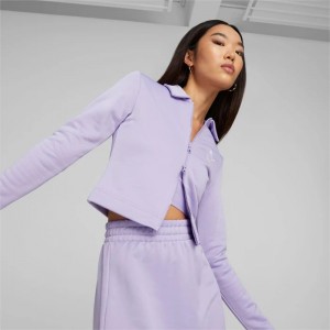 Camiseta Puma Classics Long Sleeve Shirt Mujer Morados | 75281-KYGJ