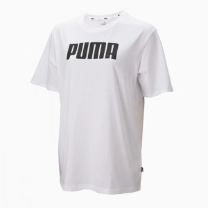 Camiseta Puma ESS Boyfriend Tee Mujer Blancos | 90568-EFOB