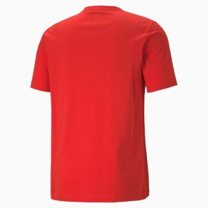 Camiseta Puma Essentials+ 2 Colour Logo Hombre Rojos | 30174-VGKR