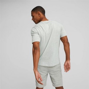 Camiseta Puma Essentials+ Logo Power Tee Hombre Grises Claro | 60371-BUOG