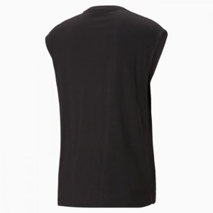 Camiseta Puma Essentials Sleeveless Tee Hombre Negros | 69153-DYLH