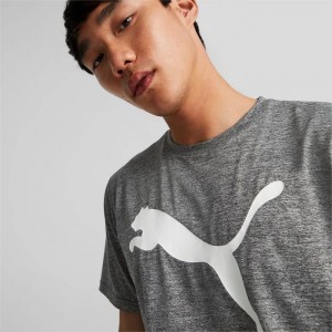 Camiseta Puma Favourite Heather Cat Training Tee Hombre Negros | 16089-BEMV