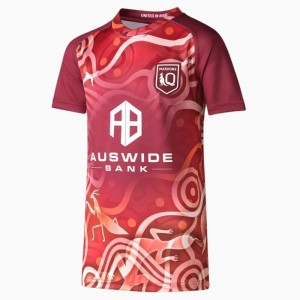 Camiseta Puma Queensland Maroons Replica Indigenous Training Mujer Vino | 78205-MJWT