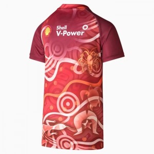 Camiseta Puma Queensland Maroons Replica Indigenous Training Hombre Vino | 86579-LDNT