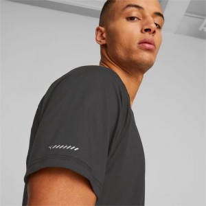 Camiseta Puma Run CLOUDSPUN Short Sleeve Hombre Negros | 03598-AEOG