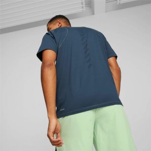 Camiseta Puma Run CLOUDSPUN Short Sleeve Hombre Azules | 64137-WHDX