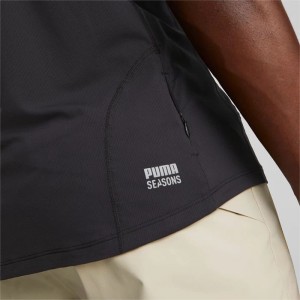 Camiseta Puma SEASONS coolCELL Trail Running Tee Hombre Negros | 60538-VREX