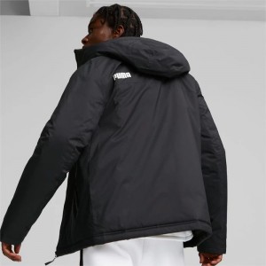 Chamarras Puma Colour Block Padded Hombre Negros | 15873-VIBA