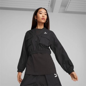 Chamarras Puma Dare To Woven Mujer Negros | 70812-DWFO