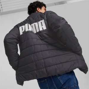 Chamarras Puma Essentials+ Padded Hombre Negros | 50896-JQXE