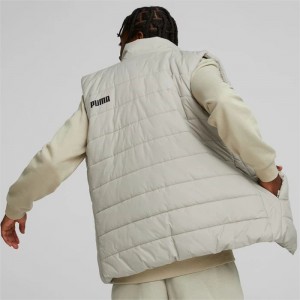 Chamarras Puma Essentials Padded Vest Hombre Grises | 56098-IZDK