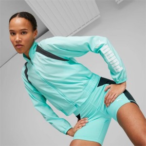 Chamarras Puma Fit Woven Fashion Training Mujer Electric Peppermint | 97536-MRBW