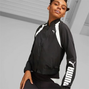 Chamarras Puma Fit Woven Fashion Training Mujer Negros | 35124-AIJT