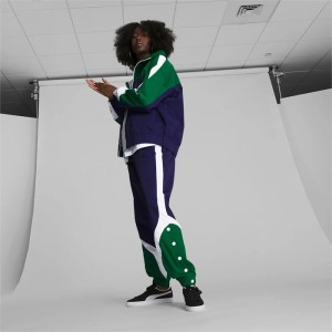 Chamarras Puma Overtime Basketball Track Mujer Azules | 47085-CIOV