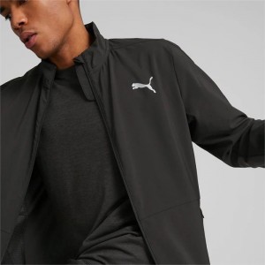 Chamarras Puma RUN FAVOURITE Woven Running Hombre Negros | 14592-QZPU