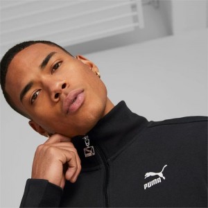 Chamarras Puma T7 Track Hombre Negros | 20573-AVKT