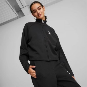Chamarras Puma T7 Track Mujer Negros | 87601-DLFV