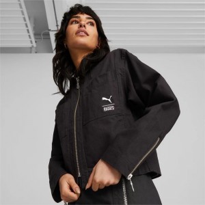 Chamarras Puma x THE RAGGED PRIEST Twill Mujer Negros | 01298-CRYI