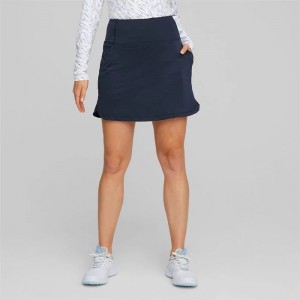 Falda Puma PWRMESH Golf Mujer Azul Marino | 53078-MPUD