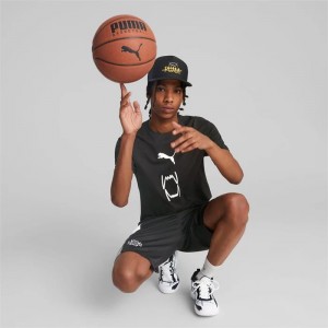Gorras Puma Basketball Trucker Hombre Negros Negros | 13560-RVYM