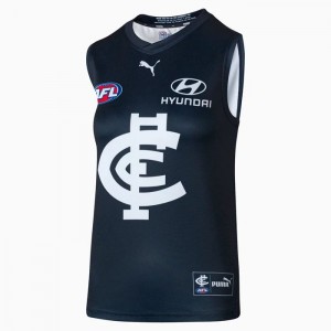 Guernseys Puma Carlton Football Clubs Replica HOME Mujer Azul Marino | 93042-BFDX
