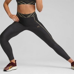 Leggins Puma Deco Glam High Waist Full-Length Training Mujer Negros | 57618-BNWQ