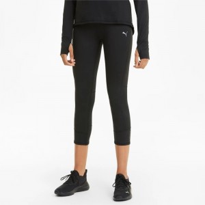 Leggins Puma Favourite 3/4 Running Mujer Negros | 90865-QDZA