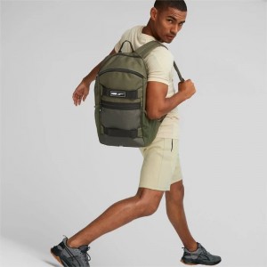 Mochilas Puma Deck Hombre Verde Oliva Oscuro | 62759-RWDU