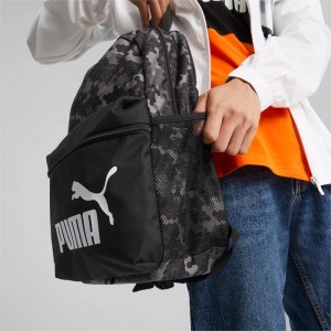 Mochilas Puma Phase Printed Hombre Negros Camuflados | 94620-OELI