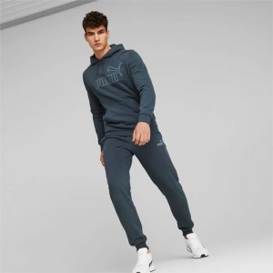 Pantalon Deportivo Puma Essentials Elevated Hombre Azules | 81625-QAIK