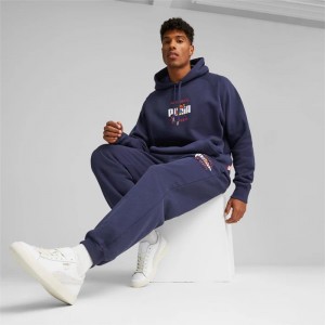 Pantalon Deportivo Puma Track Meet Hombre Azul Marino | 13589-OTQA