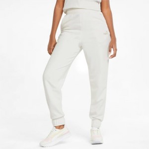 Pantalon Puma Essentials+ Embroidery Mujer Beige | 50174-HNLW