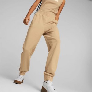 Pantalon Puma Essentials+ Embroidery Mujer Marrom | 18406-FXRM