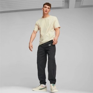 Pantalon Puma LUXE SPORT T7 Printed Track Hombre Negros | 02647-LTFV