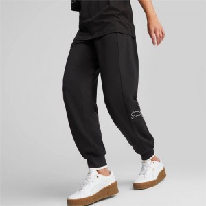 Pantalon Puma POWER Colourblock Mujer Negros | 40385-XRQF