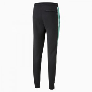 Pantalon Puma T7 Sport Track Hombre Negros Verde Menta | 37186-CORV