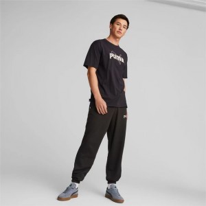 Pantalon Puma TEAM Hombre Negros | 93726-SERQ