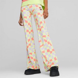 Pantalon Puma x THE RAGGED PRIEST Flared Mujer Lily Pad-AOP | 06734-WJLT
