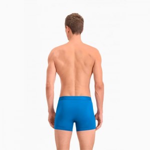 Ropa Interior Puma Sport Microfiber Boxers 2 Pack Hombre Azules | 78302-JYXV