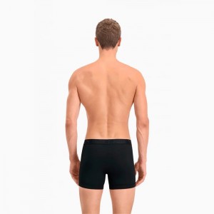 Ropa Interior Puma Sport Microfiber Boxers 2 Pack Hombre Negros | 76120-HMES