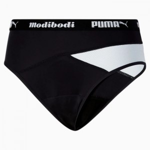 Ropa Interior Puma X Modibodi Active Classic Brief Mujer Negros Plateadas Grises | 89520-ICUJ
