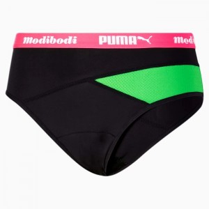 Ropa Interior Puma X Modibodi Active Classic Brief Mujer Negros Verdes | 49850-GTDQ
