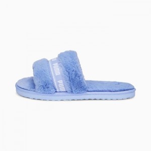 Sandalias Puma Fluff Mujer Lavanda Blancos | 82703-QUHG