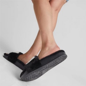Sandalias Puma Leadcat 2.0 Fuzzs Mujer Negros Blancos | 50612-USZI