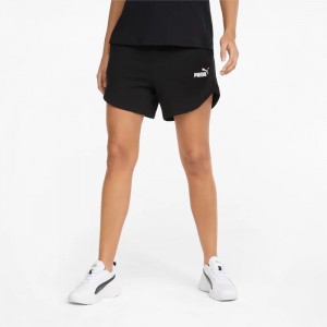 Short Puma Essentials High Waist Mujer Negros | 49720-ZYNS