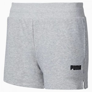 Short Puma Essentials Sweat Mujer Grises Claro | 49031-PEZD
